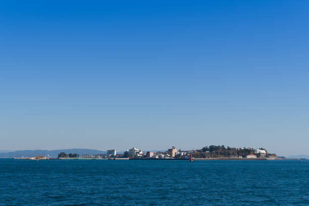 Panoramic view of Himakajima Island (Minamichita Town, Aichi Prefecture).A popular tourist destination known for its fresh seafood.