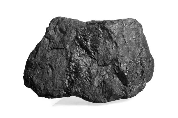 istock Piece of coal on white background. 2174174576