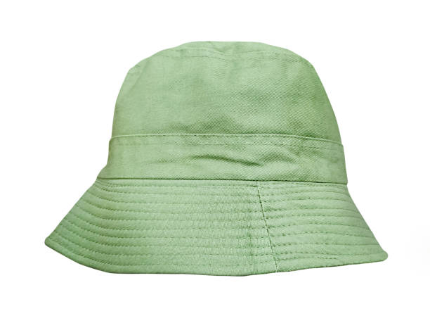 istock Green bucket hat isolated on white background. 2174178082