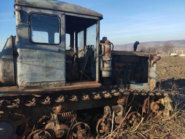 broken agricultural machinery for harvesting