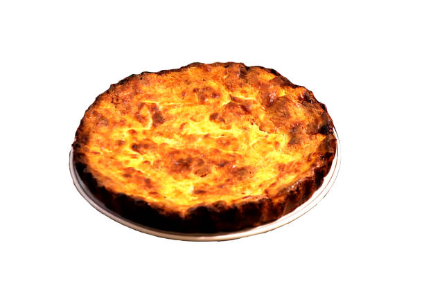 istock Appetizing ruddy curd casserole on a plate, dessert - color photo, isolate for design 2174185879