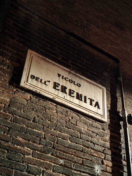 istock Vicolo dell'eremita street sign in Modena, Emilia Romagna 2174191714