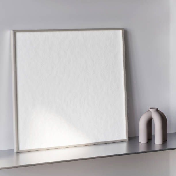 istock Mock up poster in minimalism interior. 2174193645