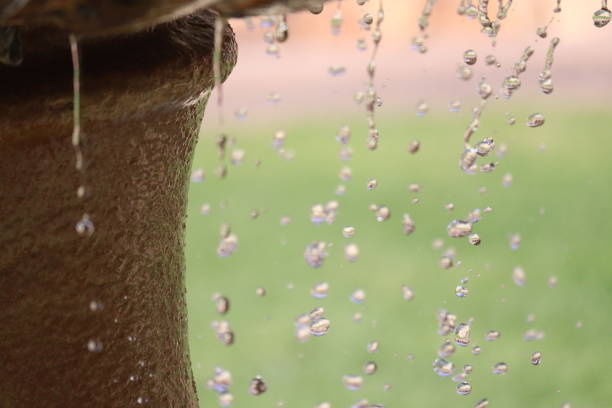 istock Water dropping from fountain in park. 2174217167
