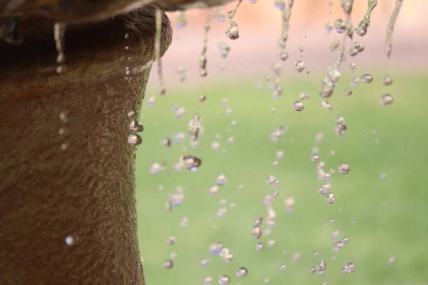 istock Water dropping from fountain in park. 2174217262