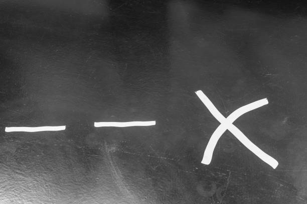 istock chalkboard with a white line and an X drawn on it 2174228264