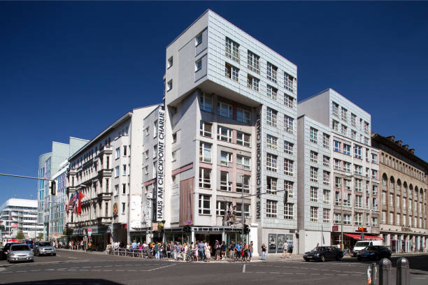 Berlin, Germany, July 27 2009, The Haus am Checkpoint Charlie Museum stands prominently on Friedrichstrasse, attracting visitors with its modern architecture.