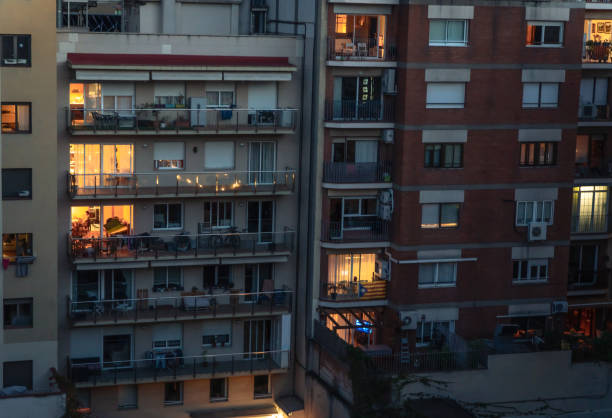 Nigh in a typical neighborhood of Barcelona