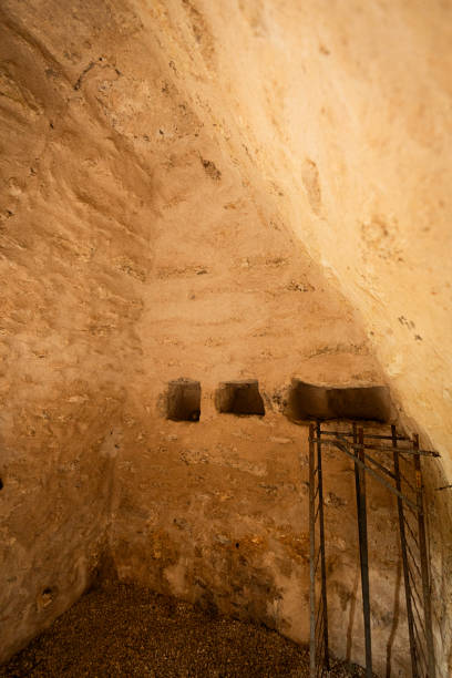 Inside of an ancient stone storage structure called a Borie once used by farmers in Provence, Gordes, Provence, France
