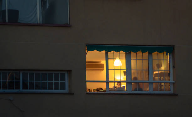 istock Night in residential block  Barcelona 2174241925