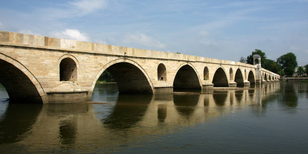 istock Meric Bridge, located in Edirne, Turkey, was built in 1847. 2174243946