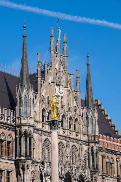 Bavaria, Germany - September 20, 2024: New Town Hall building on Marienplatz square in the historic city centre