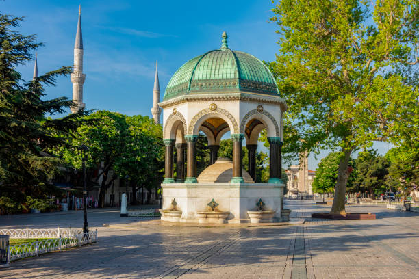 German fountain on Sultanahmet square (former Hippodrome of Constantinople) in Istanbul, Turkey