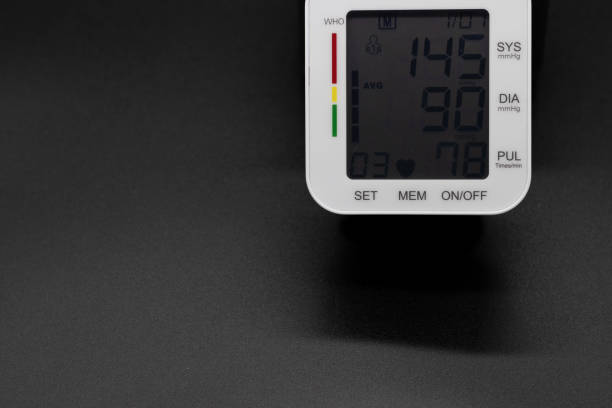 istock Blood pressure meter on a black background. 2174253672