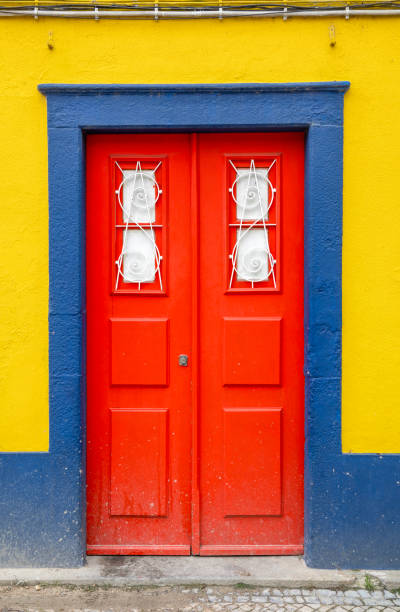 A colored door in Portugal