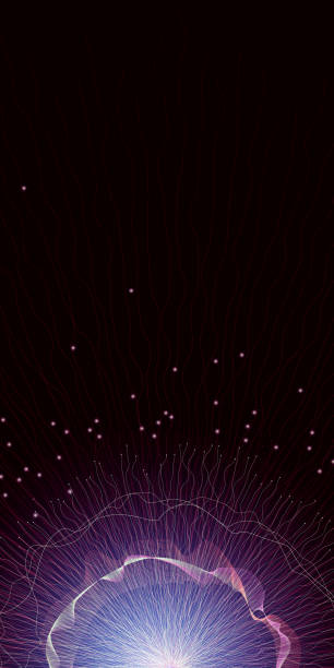 istock Digital neural network. Abstract background with glowing burst of energy or neural connections in blue and pink tones. Technological background for design on theme of energy, AI, big date 2174256357