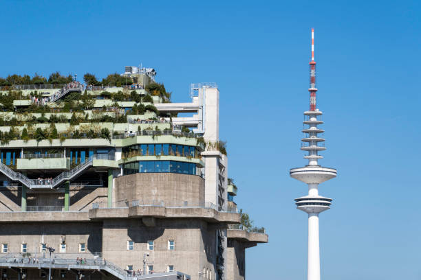 Germany, Hamburg, downtown,  October 01, 2025 - Hamburg TV tower against clear sky