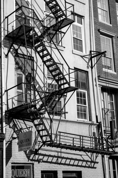 Philadelphia, USA - July 28, 2024. Architecture on 3rd Street in Philadelphia historic district, Pennsylvania, USA