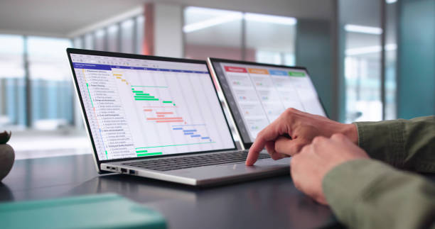 Business Schedule Calendar And Agenda Gantt