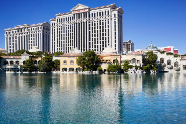 Las Vegas, Nevada - April 13, 2024: View of the Caesars Palace Forum Shops Trevi Fountain
