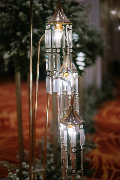 Elegant wedding decorative lights creating a warm, romantic ambiance
