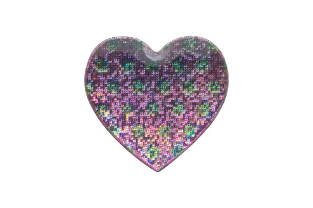 istock Heart shape hologram sticker isolated on white background 2174278220
