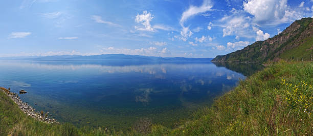 istock Summer landscape with mountains and reflection on Circum-Baikal Railway 2174281205