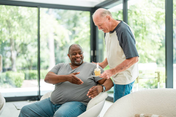 istock Sobriety Celebration with Cupcake at Rehab Center 2174282938