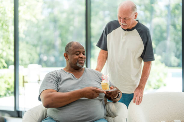 istock Sobriety Milestone Celebration with Cupcake in Rehab 2174282941