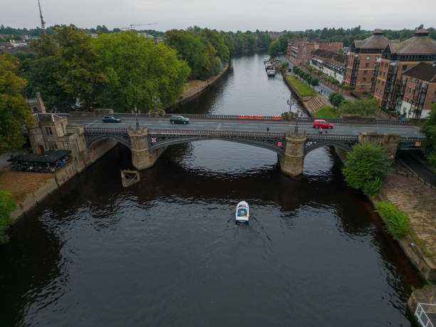 istock York Skeldergate Bridge boat sailing under the bridge aerial 2174285742