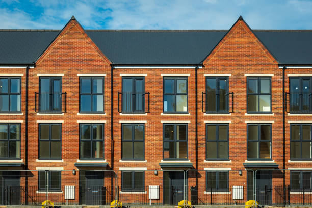 istock Construction aparments building site in england uk. 2174290469