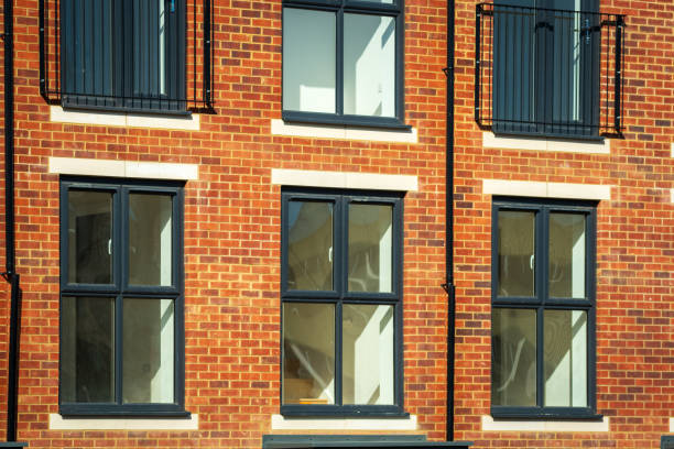 istock Construction aparments building site in england uk. 2174290472