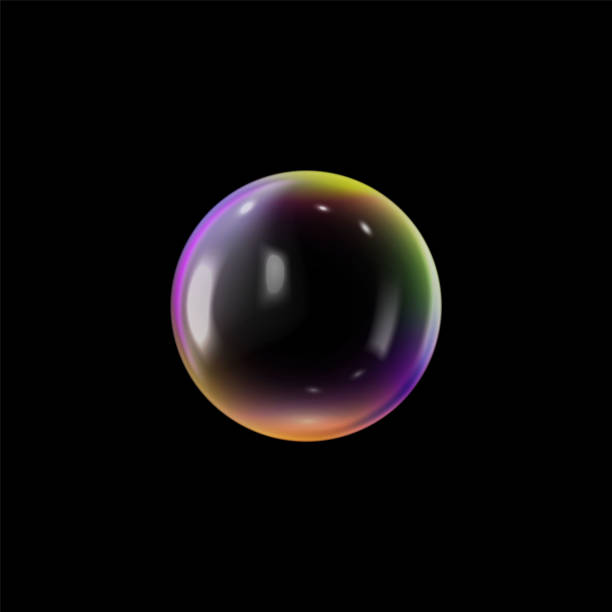 istock Colorful glass ball 3d. Vector illustration of a shiny sphere. 2174290502