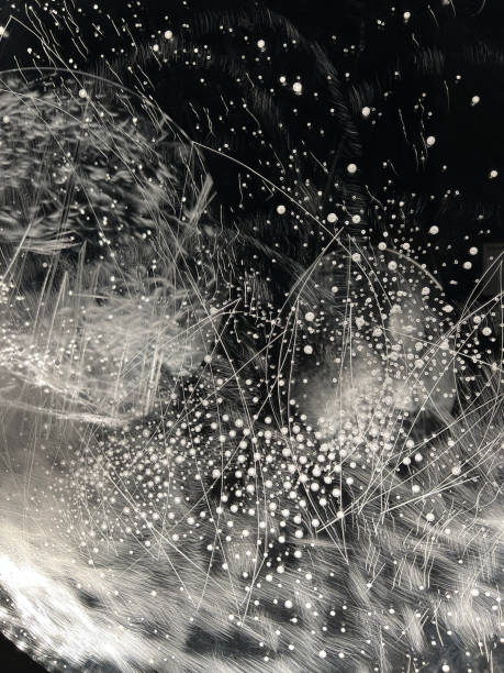 istock Abstract winter patterns, frost on glass 2174300438