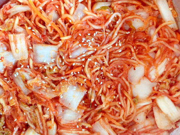 Close up Kimchi is a Korean side dish