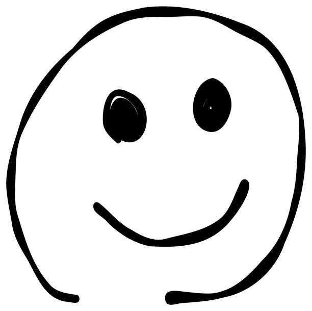 istock Hand-drawn emojis and emoticons expressing smiles. These materials, drawn in a pen-drawing style, feature simple and cute designs. 2174314023