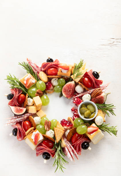 istock Christmas wreath of holiday appetizer. 2174323104