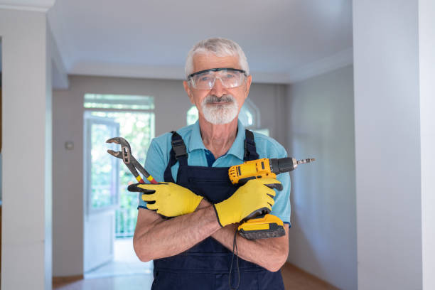 istock Portrait Of Senior Service Man With A Work Tool 2174323446