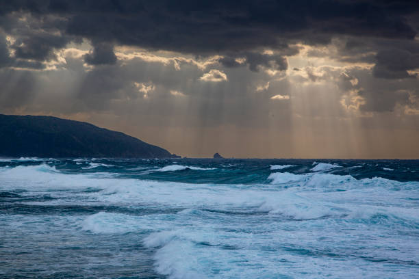 istock Amami Oshima, Stormy Sea 2174331077