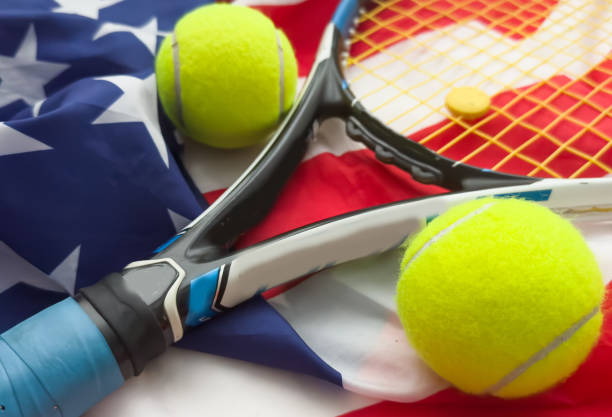 istock American flag with tennis rackets 2174332563