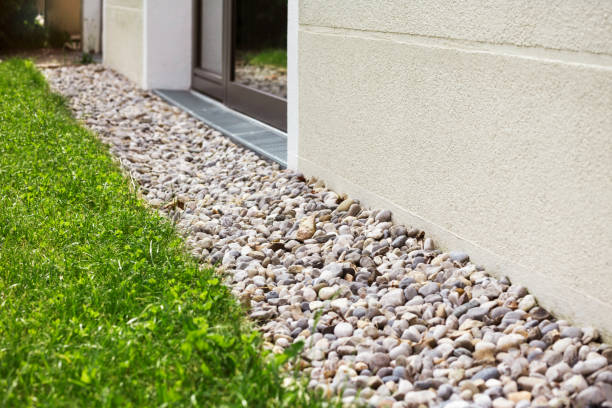 French Drain Gravel Floor along House
