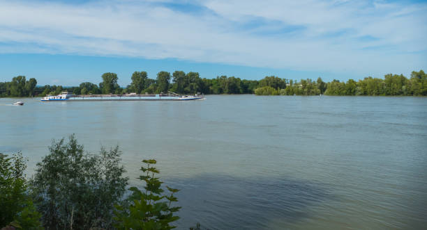 istock River Rhine with Industry Boat Germany 2174345782