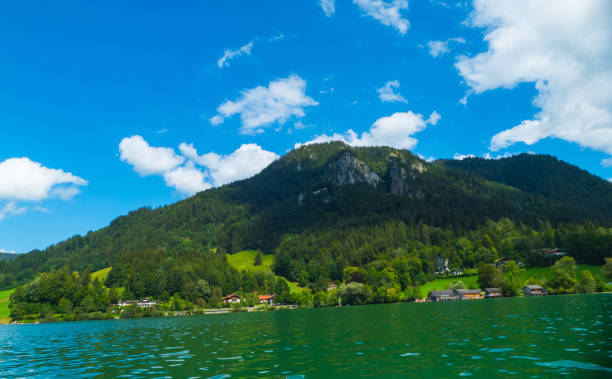 Mountain Breitenberg behind Lake Schliersee Germany