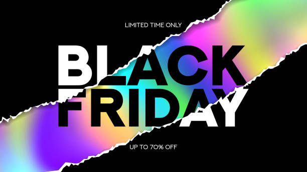 ilustraciones, imágenes clip art, dibujos animados e iconos de stock de fondo de tipografía del black friday - black-friday