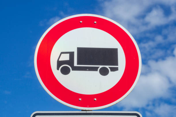 Traffic sign No through traffic for trucks, Germany