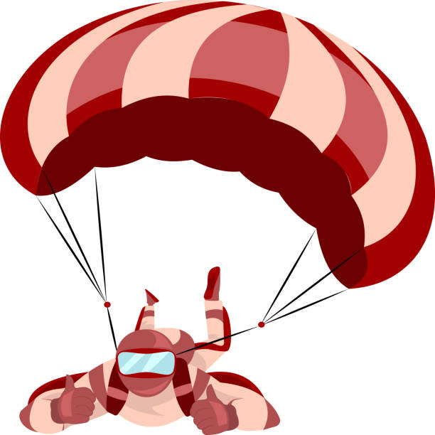 istock Vector, illustration, parachute, skydiver, man, character, for brochure, for poster, for booklet, for business card, for website 2174366963