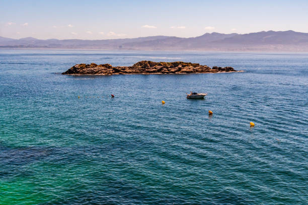 Landscape in Cies Islands, Galicia, Spain.