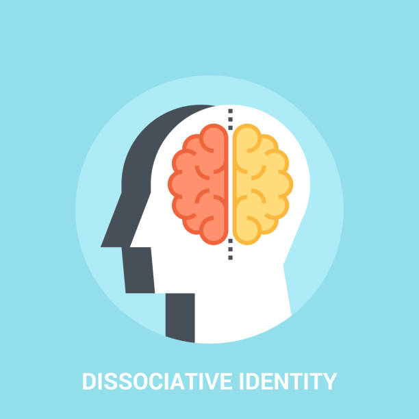 dissociative identity icon concept Abstract vector illustration of dissociative identity icon concept dissociative identity disorder stock illustrations