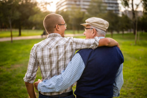 istock Grandfather and grandson 2174376602