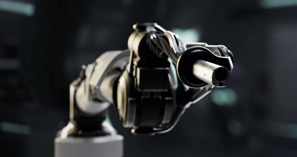istock A focused view of a robotic arm featuring a thin metallic gripping tool 2174379239